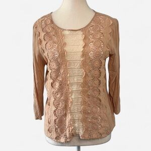Elegant‎ Lace Trim Top